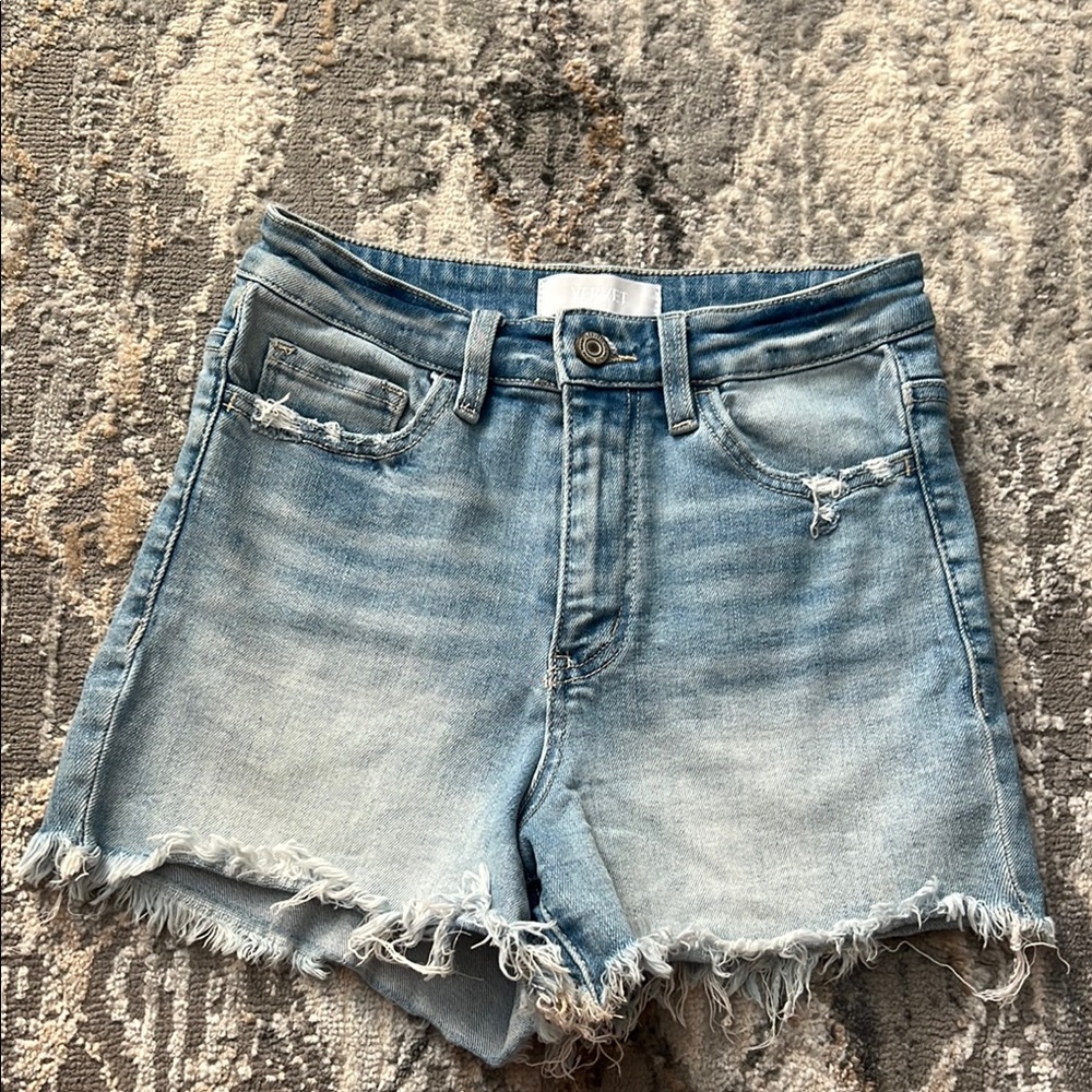 Vervet Denim Frayed Hem Women Shorts